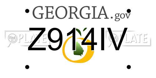 Z914IV Georgia License Plate