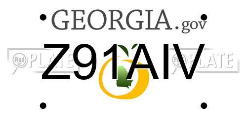Z91AIV Georgia License Plate