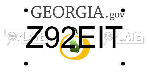Z92EIT Georgia License Plate
