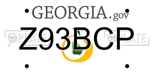 Z93BCP Georgia License Plate