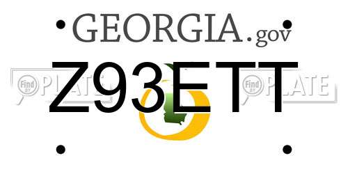 Z93ETT Georgia License Plate