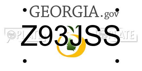 Z93JSS Georgia License Plate