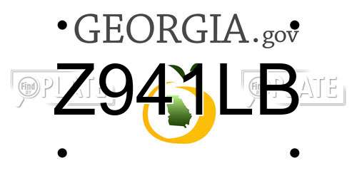 Z941LB Georgia License Plate