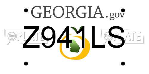 Z941LS Georgia License Plate