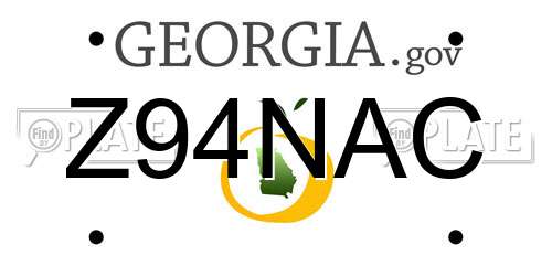 Z94NAC Georgia License Plate