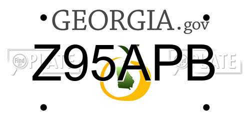 Z95APB Georgia License Plate