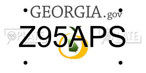 Z95APS Georgia License Plate