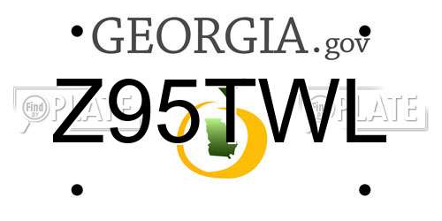 Z95TWL Georgia License Plate
