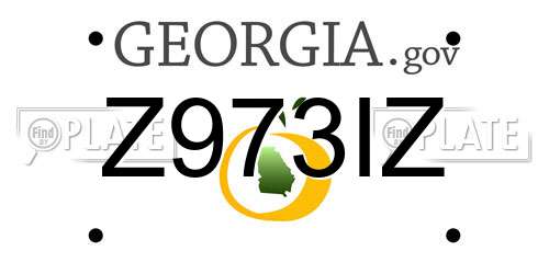 Z973IZ Georgia License Plate