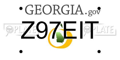Z97EIT Georgia License Plate
