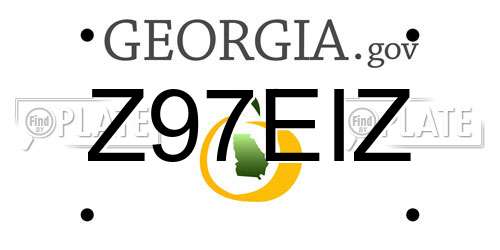 Z97EIZ Georgia License Plate