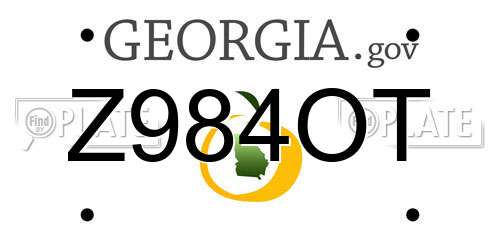 Z984OT Georgia License Plate