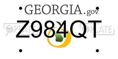 Z984QT Georgia License Plate