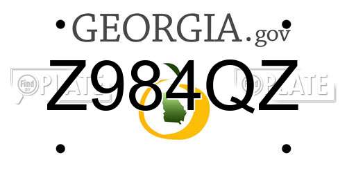Z984QZ Georgia License Plate