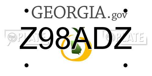 Z98ADZ Georgia License Plate