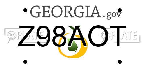 Z98AOT Georgia License Plate