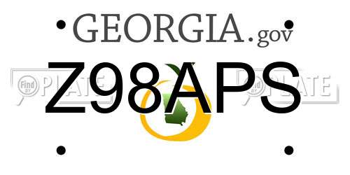 Z98APS Georgia License Plate