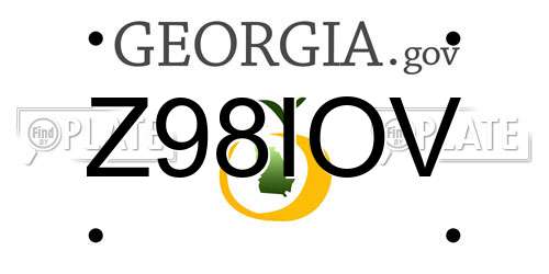 Z98IOV Georgia License Plate