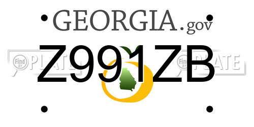 Z991ZB Georgia License Plate