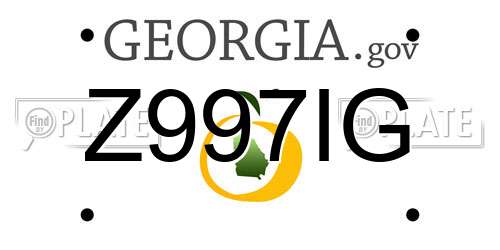 Z997IG Georgia License Plate