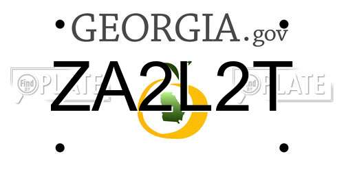 ZA2L2T Georgia License Plate