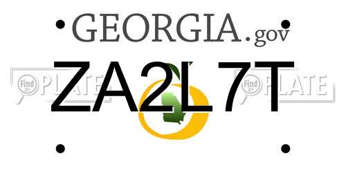 ZA2L7T Georgia License Plate
