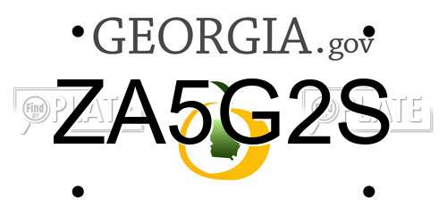 ZA5G2S Georgia License Plate