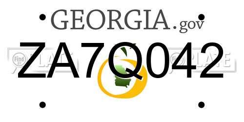 ZA7Q042 Georgia License Plate