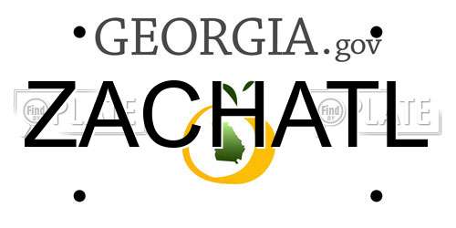 ZACHATL Georgia License Plate