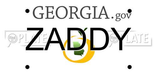 ZADDY Georgia License Plate