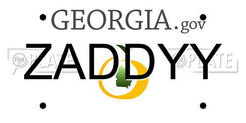 ZADDYY Georgia License Plate