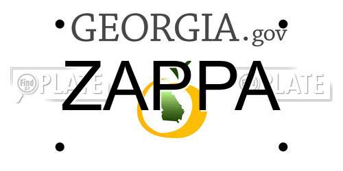 ZAPPA Georgia License Plate