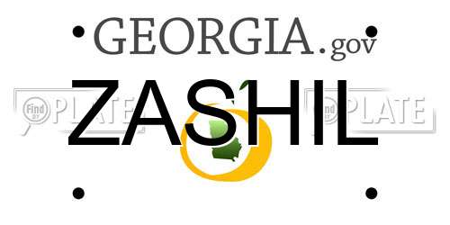 ZASHIL Georgia License Plate