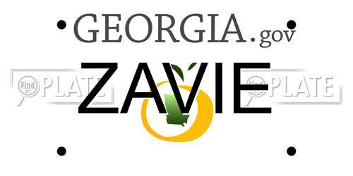 ZAVIE Georgia License Plate