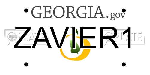 ZAVIER1 Georgia License Plate