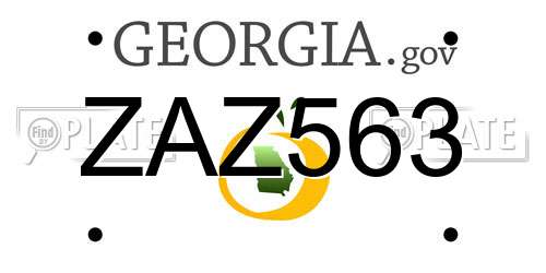 ZAZ563 Georgia License Plate