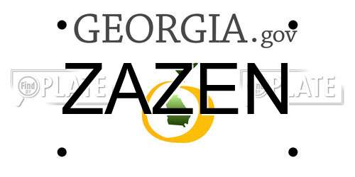 ZAZEN Georgia License Plate
