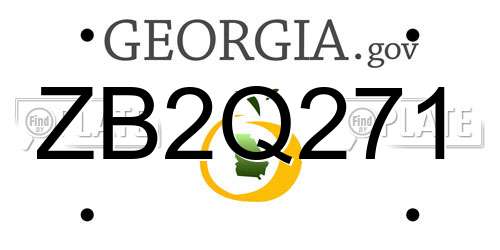 ZB2Q271 Georgia License Plate