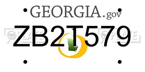 ZB2T579 Georgia License Plate