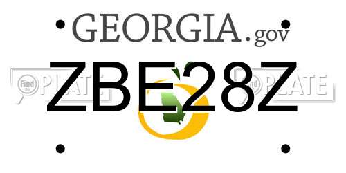 ZBE28Z Georgia License Plate