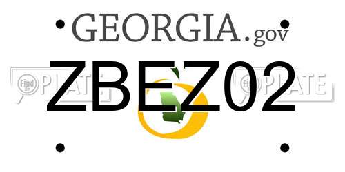 ZBEZ02 Georgia License Plate