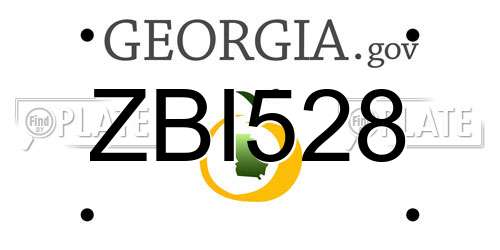 ZBI528 Georgia License Plate