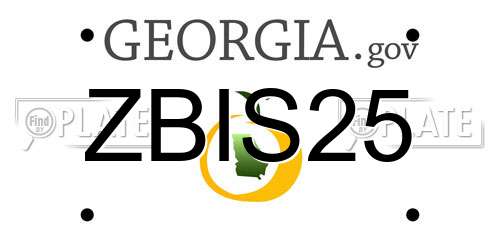 ZBIS25 Georgia License Plate