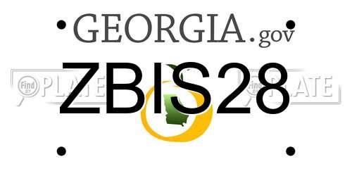 ZBIS28 Georgia License Plate