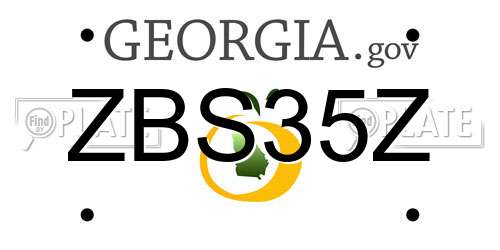 ZBS35Z Georgia License Plate