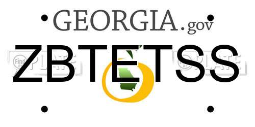 ZBTETSS Georgia License Plate