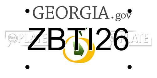ZBTI26 Georgia License Plate
