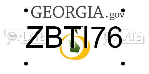 ZBTI76 Georgia License Plate