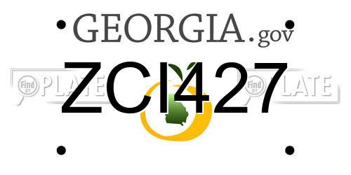 ZCI427 Georgia License Plate