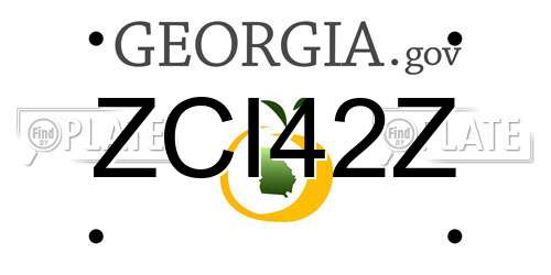 ZCI42Z Georgia License Plate
